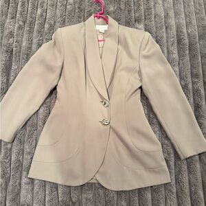 Casual Corner Taupe Blazer & Skirt set